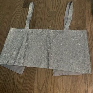 NWT Fabrik Sparkly crop chain top size L